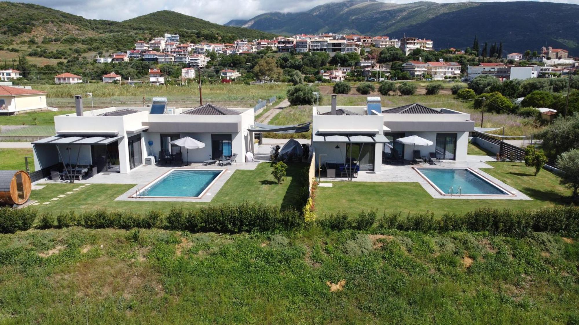 Nostos Luxury Villas With Private Pool In Nafpaktos Exterior photo